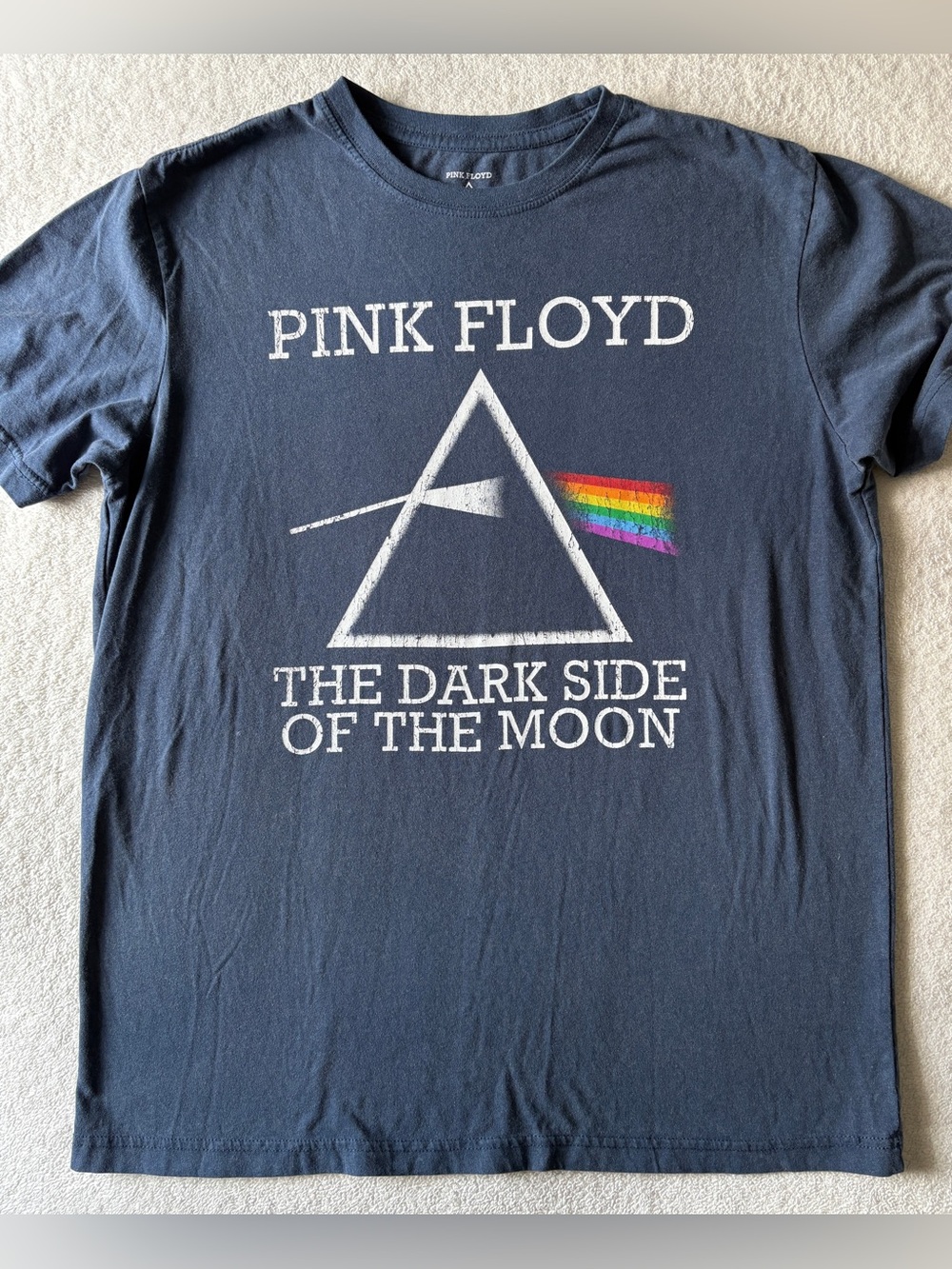 Pink Floyd Dark Side of the Moon T-Shirt, Blue. Sz Medium
